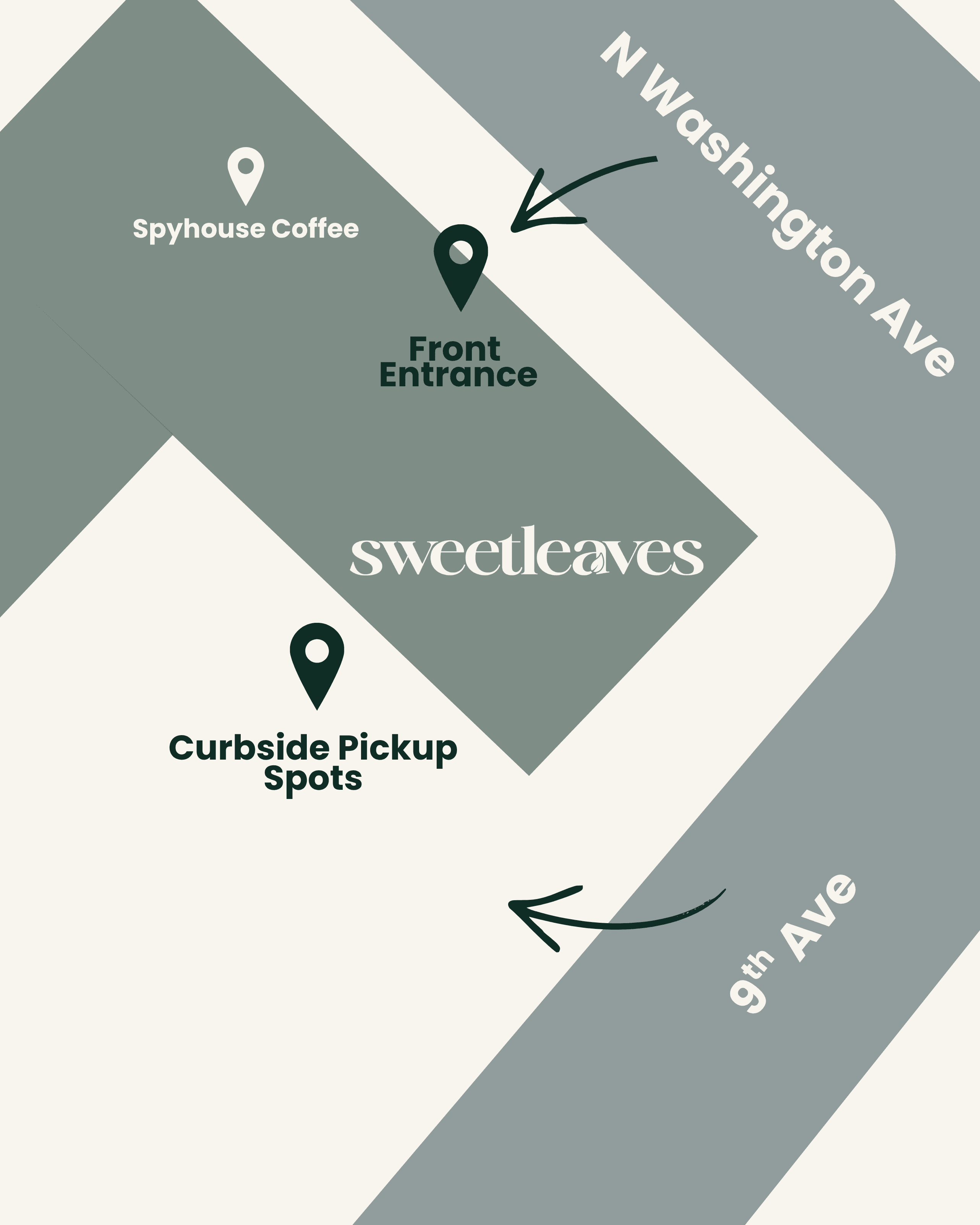 Sweetleaves storefront in North Loop
